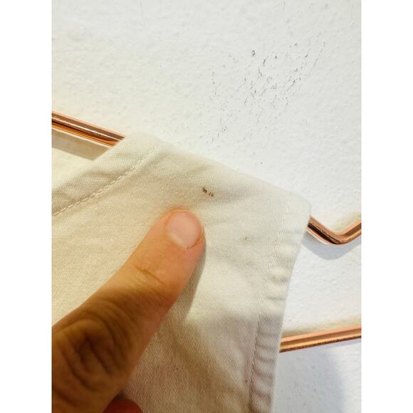 AREA STARS White Cotton Waist Cinching Sleeveless Jean A-Line Dress Size Large - Picture 9 of 14